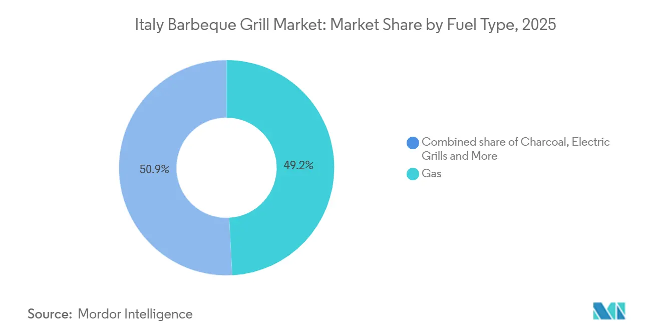 Italy Barbeque Grill Market: Market Share by Fuel Type
