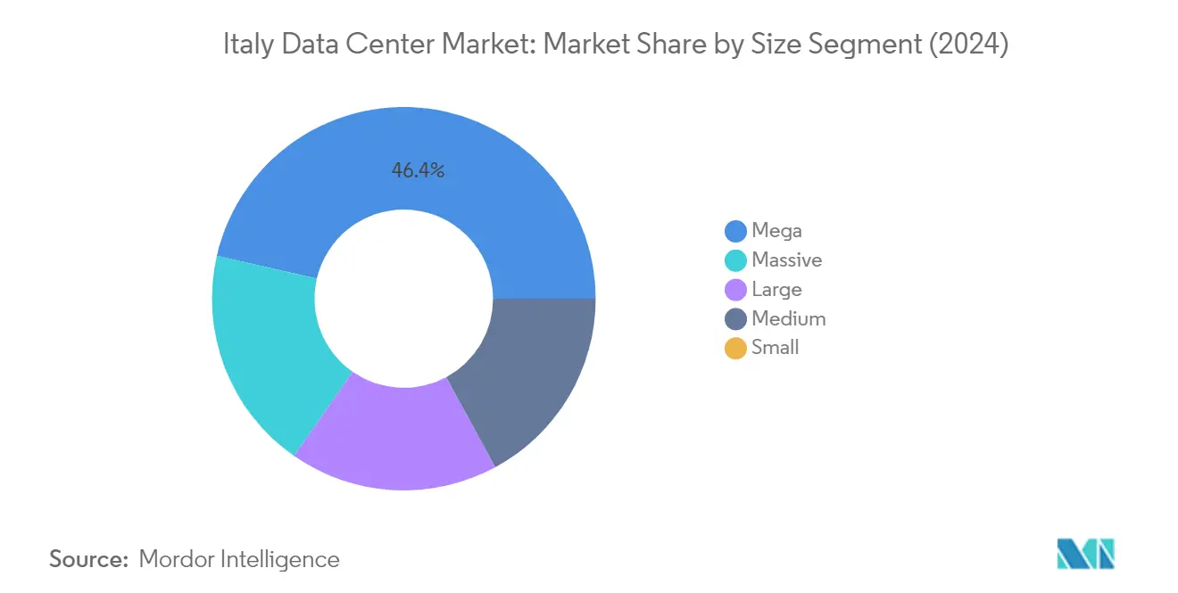 Market Analysis of Italy Data Center Market: Chart for By Data Center Size