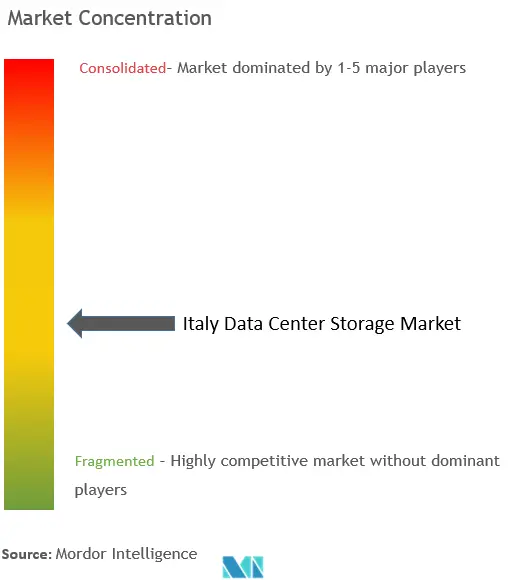 Italy Data Center Storage Market Concentration