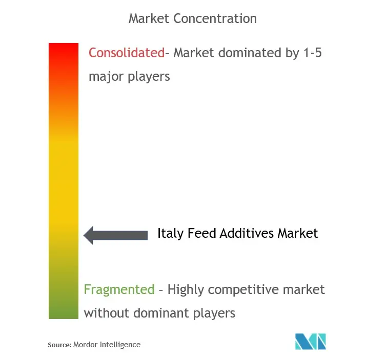 Aditivos alimentarios de ItaliaConcentración del Mercado