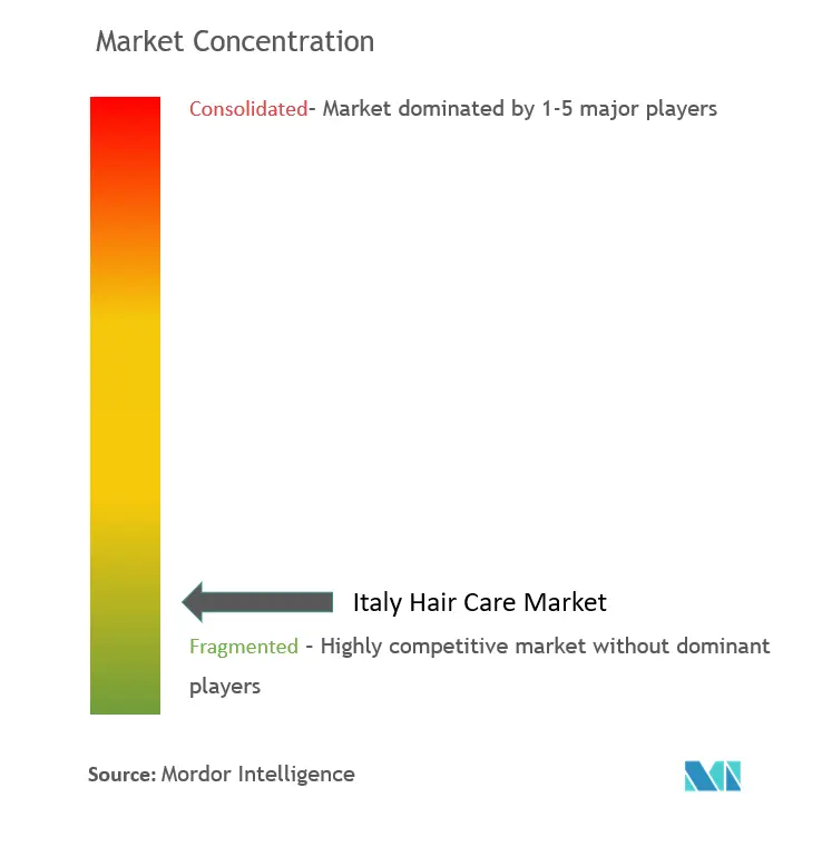 Soins capillaires en ItalieConcentration du marché