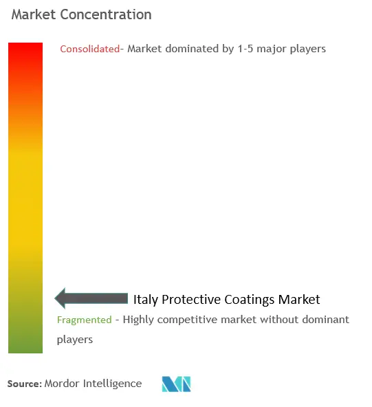 イタリアの保護コーティング市場集中度
