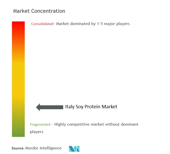 Proteína de soja de ItaliaConcentración del Mercado