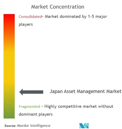 日本の資産運用市場の集中度