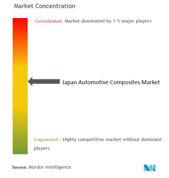 Концентрация рынка автомобильных композитов Японии