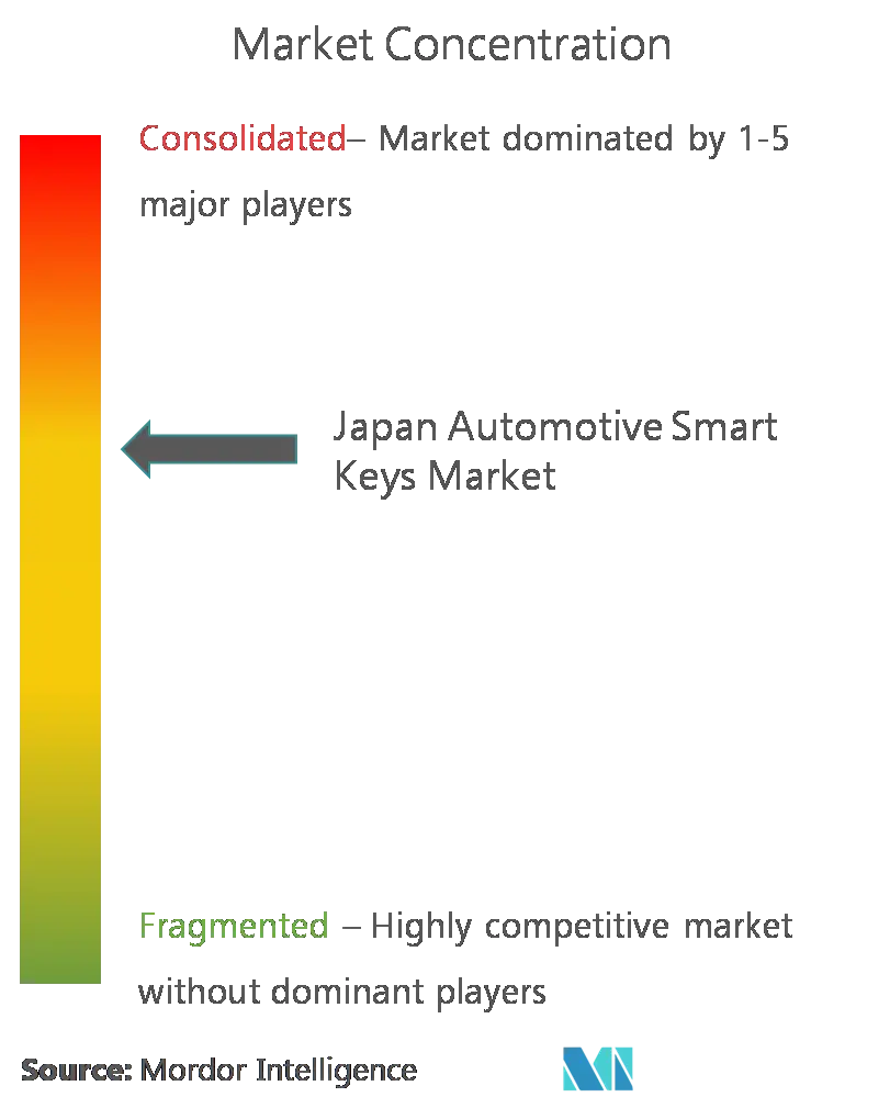 Mercado de llaves inteligentes automotrices de Japón - Concentración.png