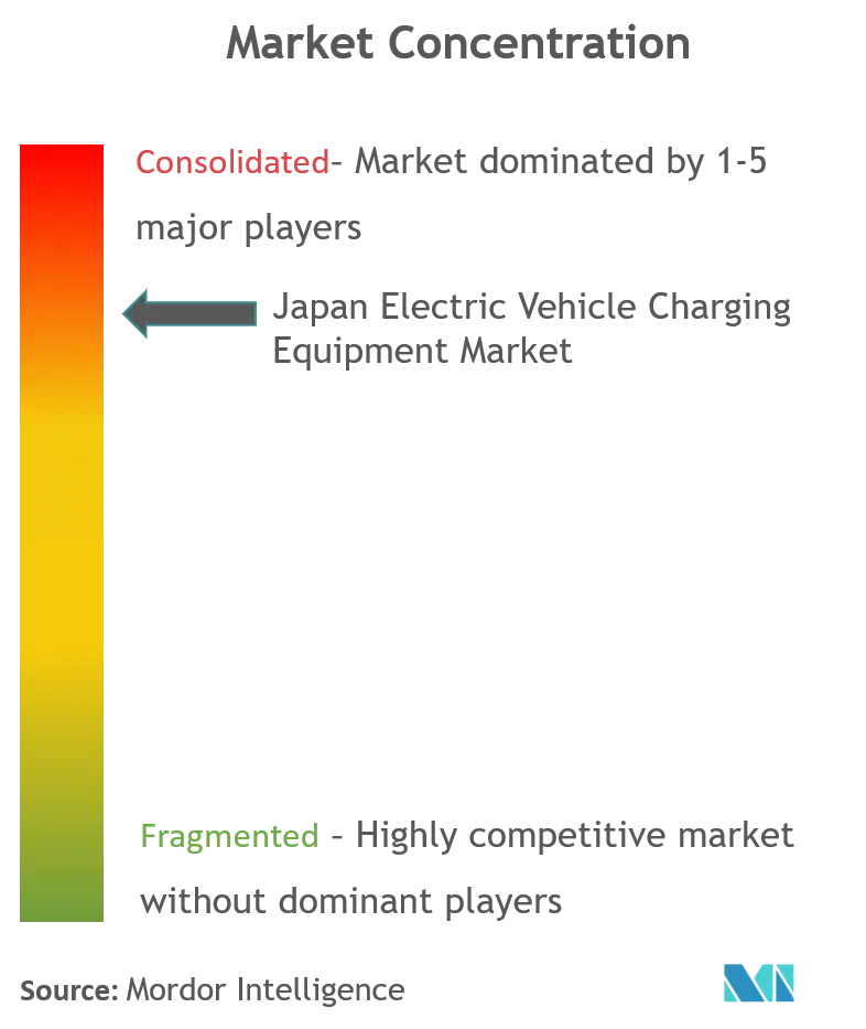 Japón Concentración del mercado de equipos de carga de vehículos eléctricos
