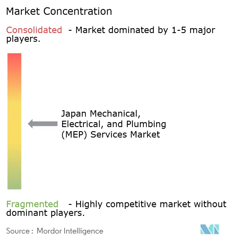 Japan Mechanical, Electrical, and Plumbing (MEP) Services Market Concentration