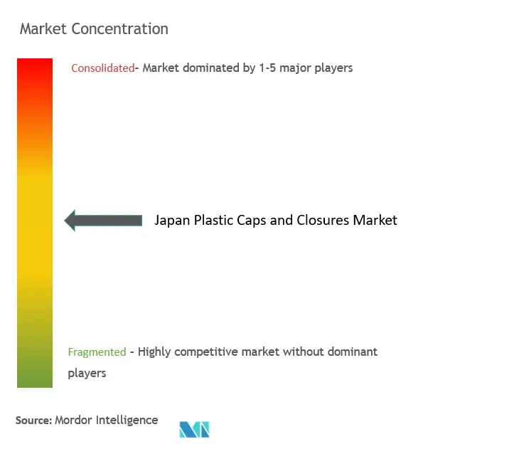 Japan Plastic Caps and Closures Market Concentration