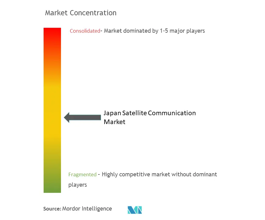 日本の衛星通信市場の集中度