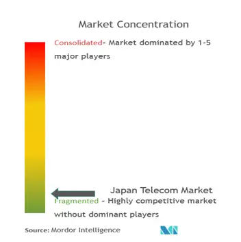 日本テレコム市場の集中度