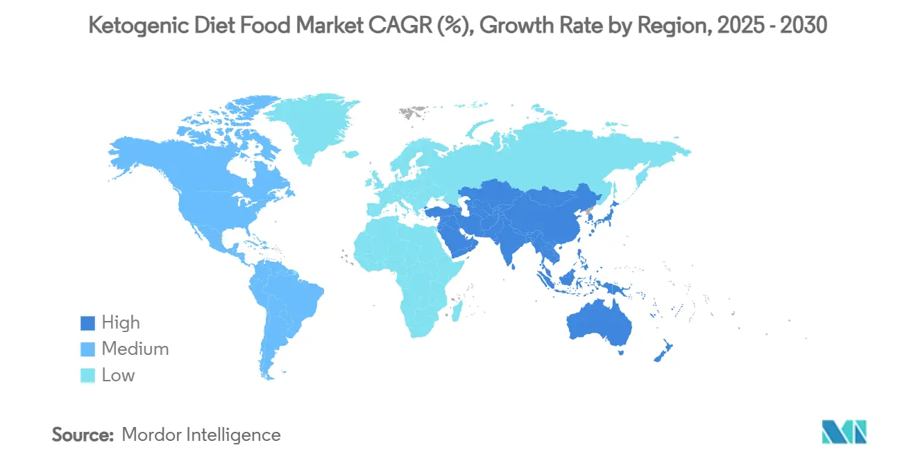 Ketogenic Diet Food Market CAGR (%), Growth Rate by Region