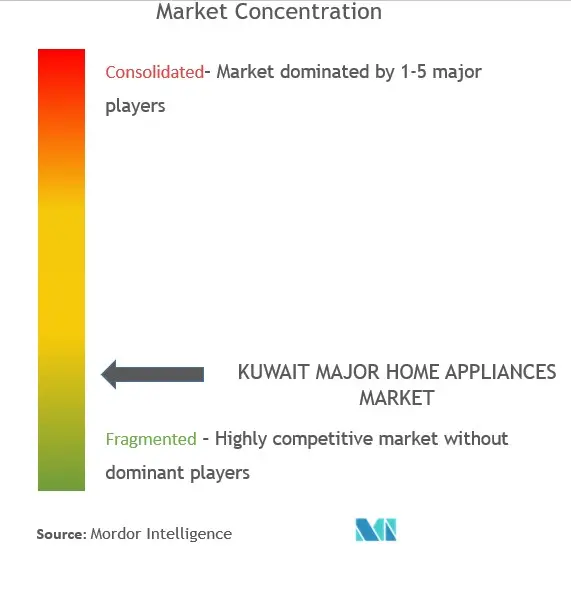 Kuwait Major Home Appliances Market Concentration