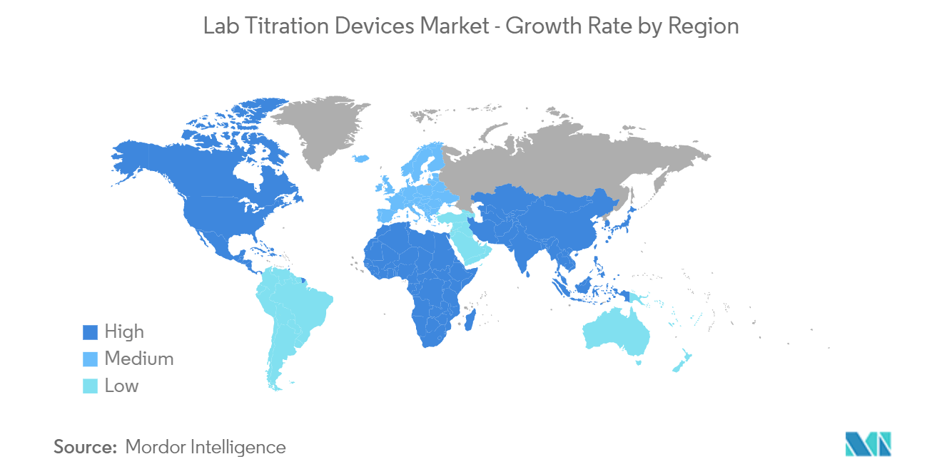 Lab Titration Devices Market - Growth Rate by Region 