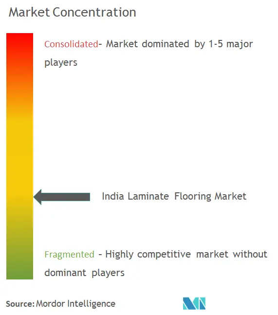 India Laminate Flooring Market Concentration