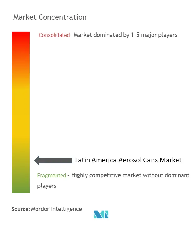 Latin America Aerosol Cans Market Concentration