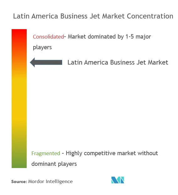 Marktkonzentration für Geschäftsflugzeuge in Lateinamerika