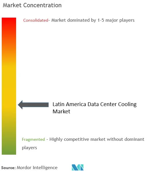 Latin America Data Center Cooling Market - Market Concentration