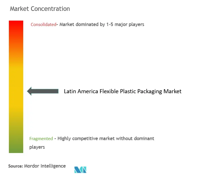 Latin America Flexible Plastic Packaging Market Concentration