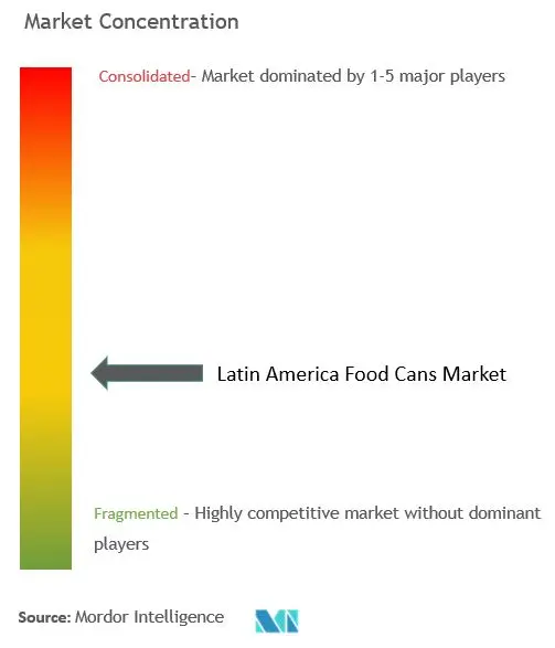 Latin America Food Cans Market Concentration