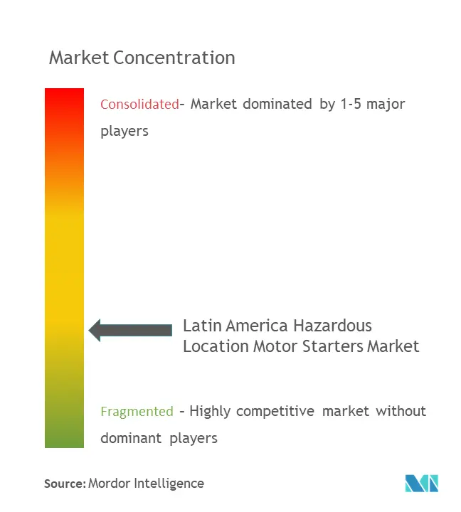 ラテンアメリカの危険な場所のモータースターター市場集中度