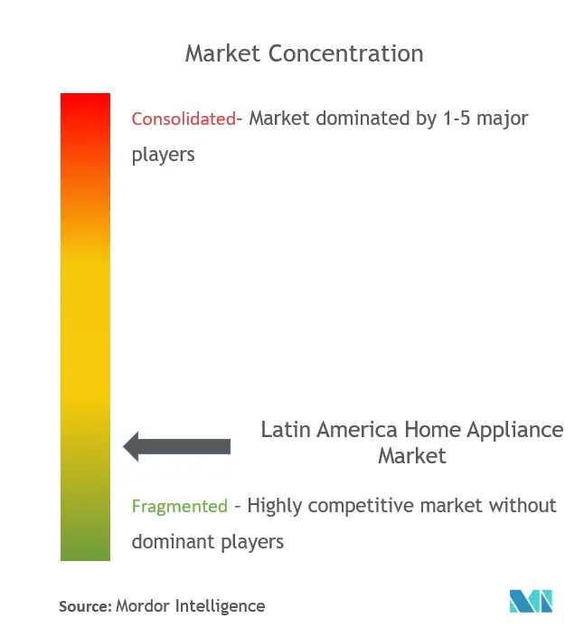 Latin America Home Appliances Market Concentration