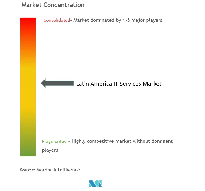 ラテンアメリカのITサービス市場集中度