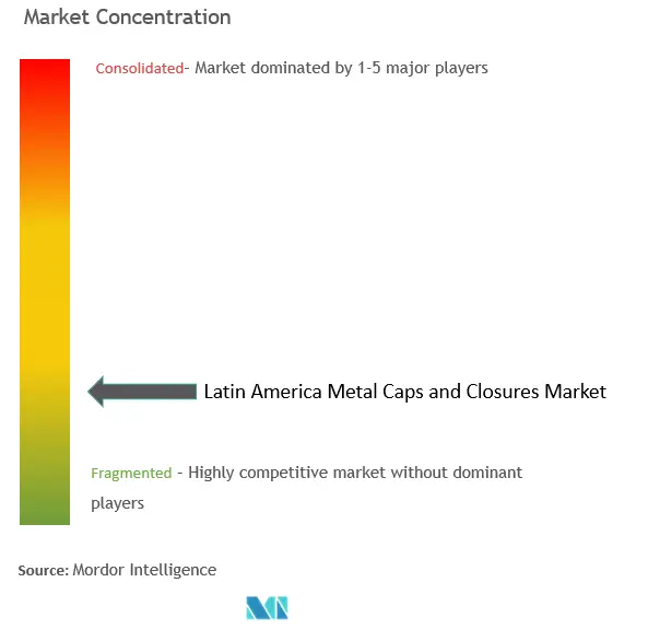 Latin America Metal Caps And Closures Market Concentration