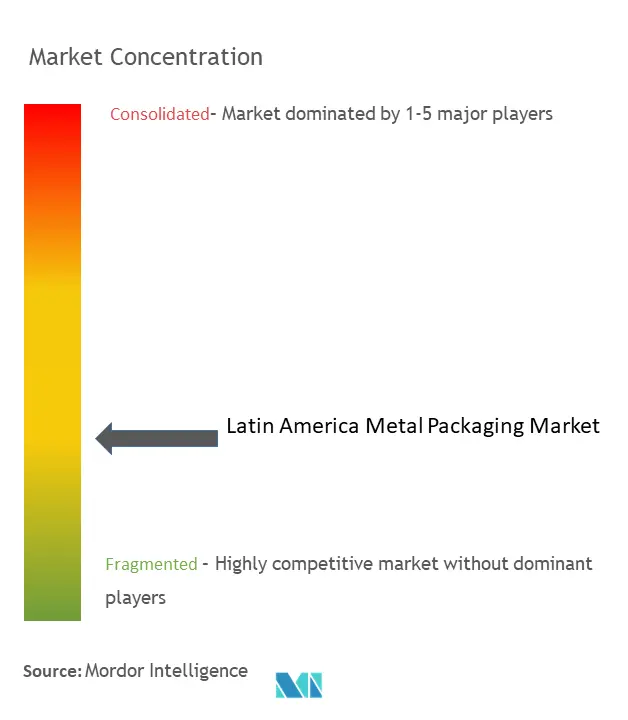 Latin America Metal Packaging Market Concentration