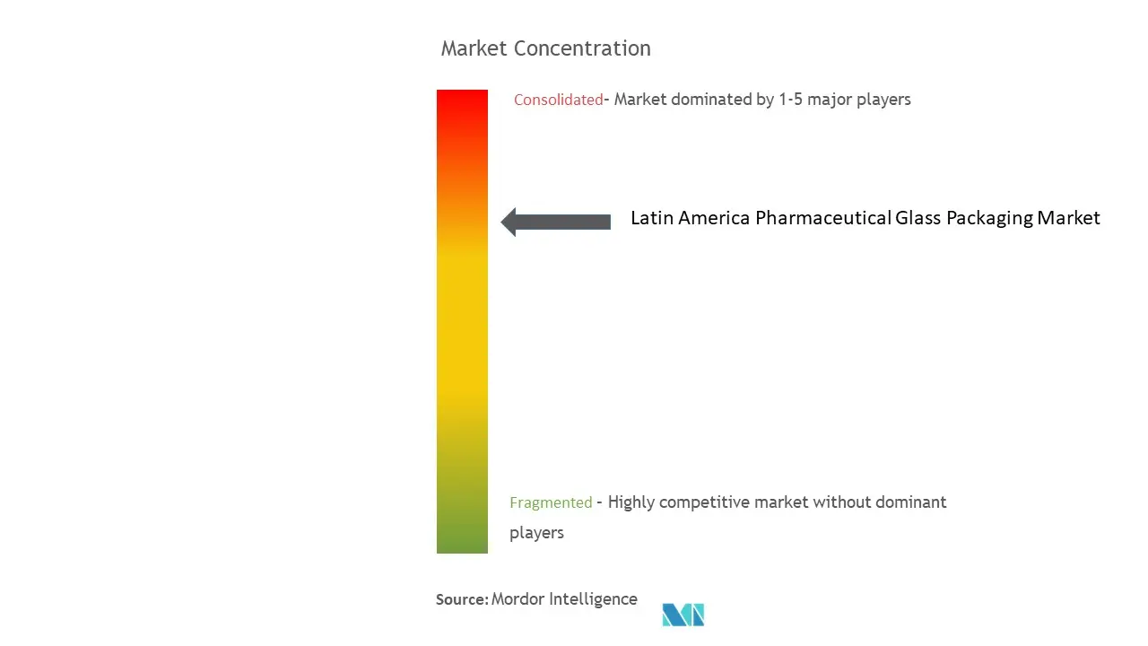 Latin America Pharmaceutical Glass Packaging Market Concentration