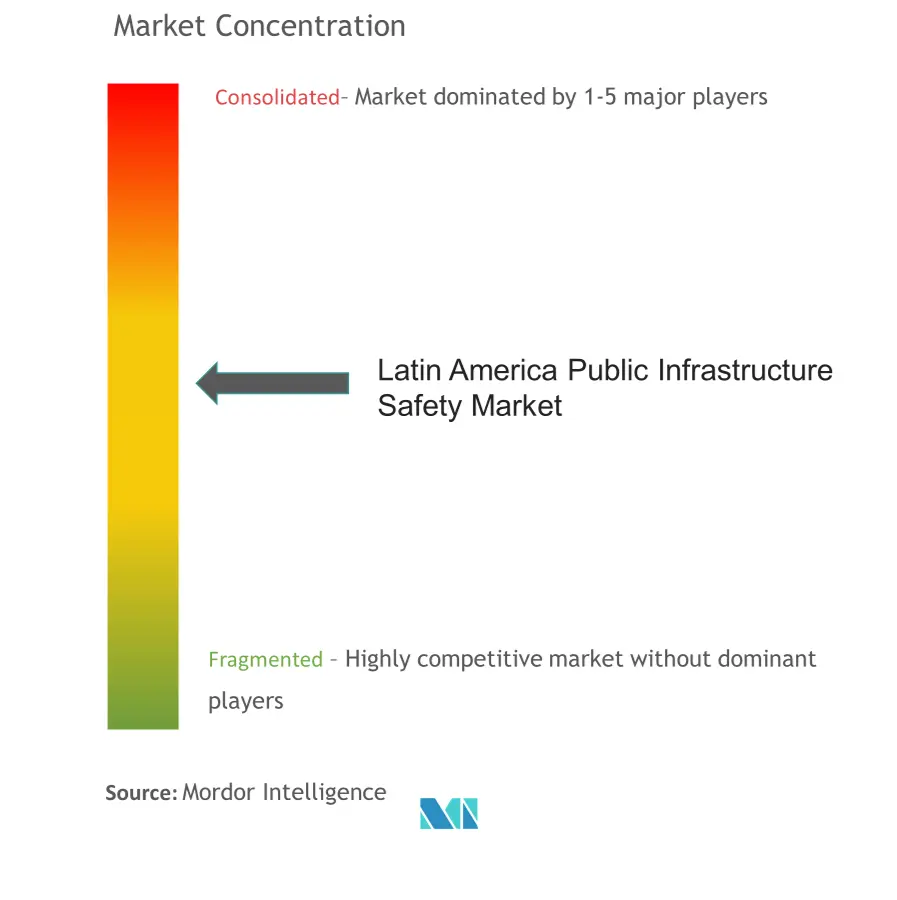 Latin America Public Infrastructure Safety Market - Market Concentration