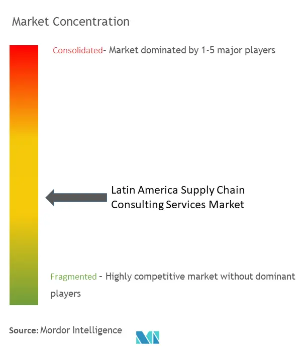ラテンアメリカのサプライチェーンコンサルティングサービス市場の集中度
