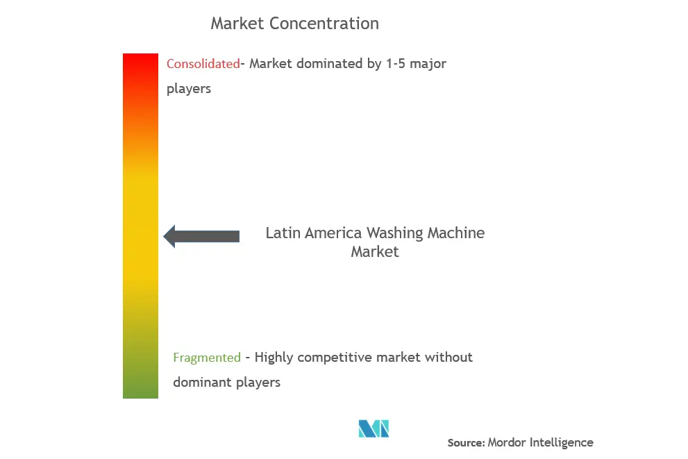 Latin America Washing Machine Market Concentration