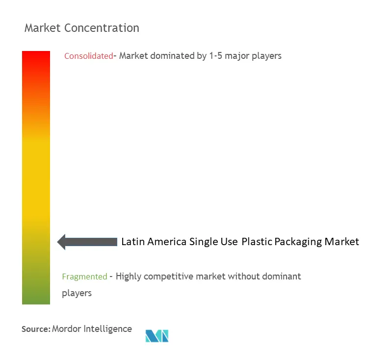 Latin America Single-use Plastic Packaging Market Concentration