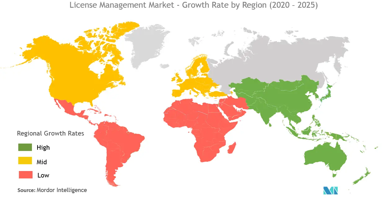 License Management Market Growth by Region