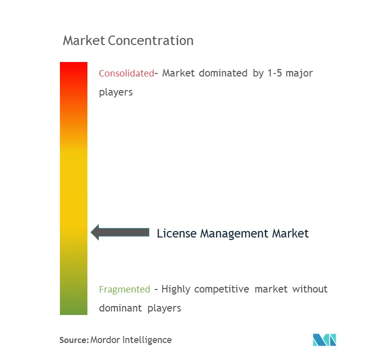 Concentração do mercado de gerenciamento de licenças