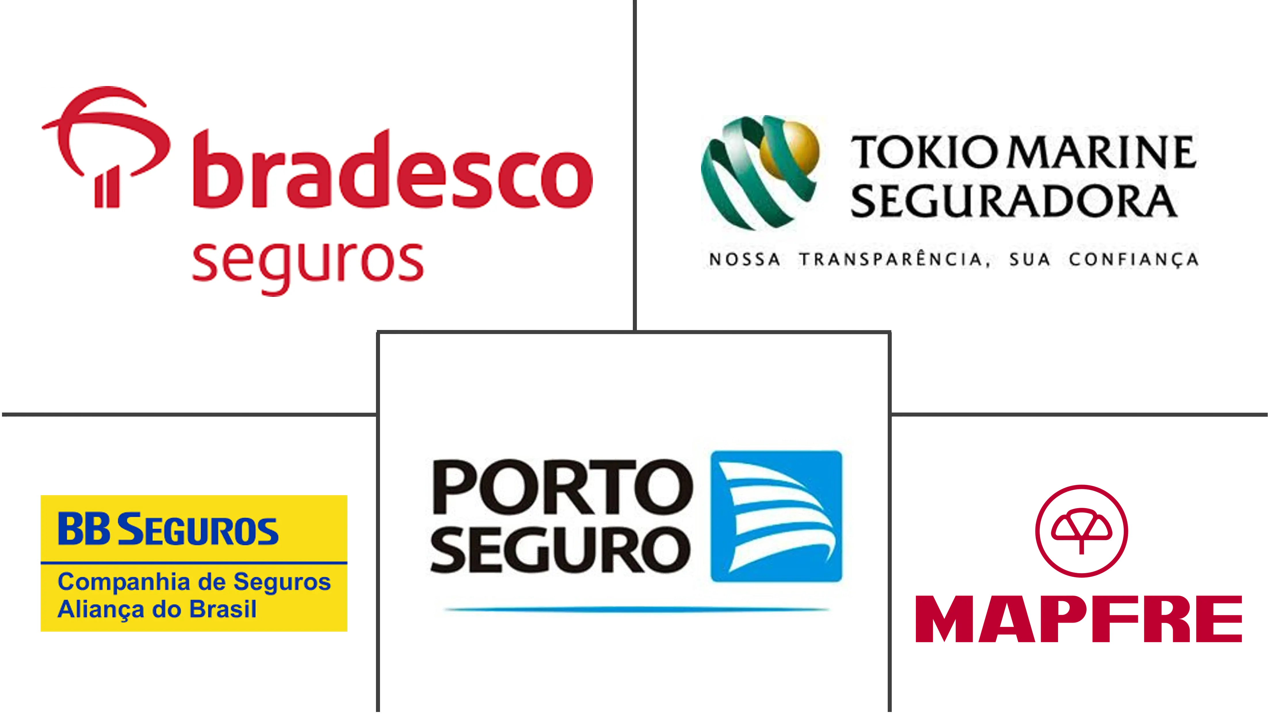  Mercado de seguros de vida y no vida de Brasil Major Players