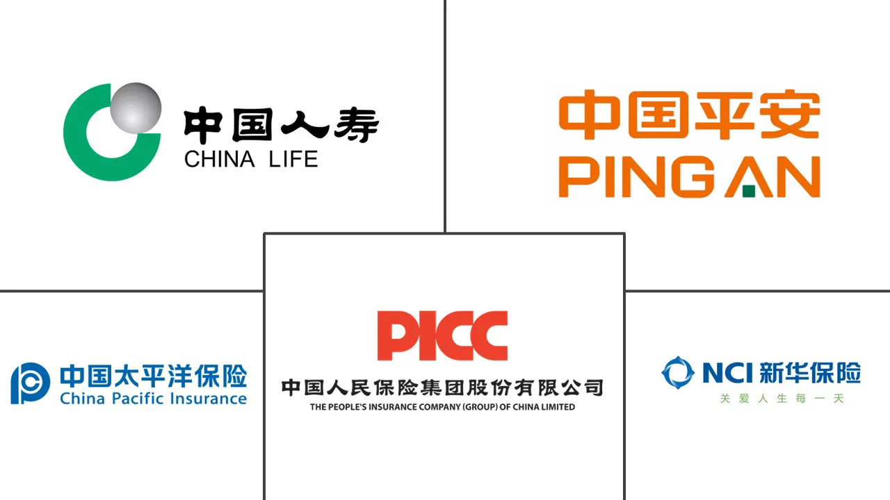 Principais participantes do mercado de seguros de vida e não vida na China