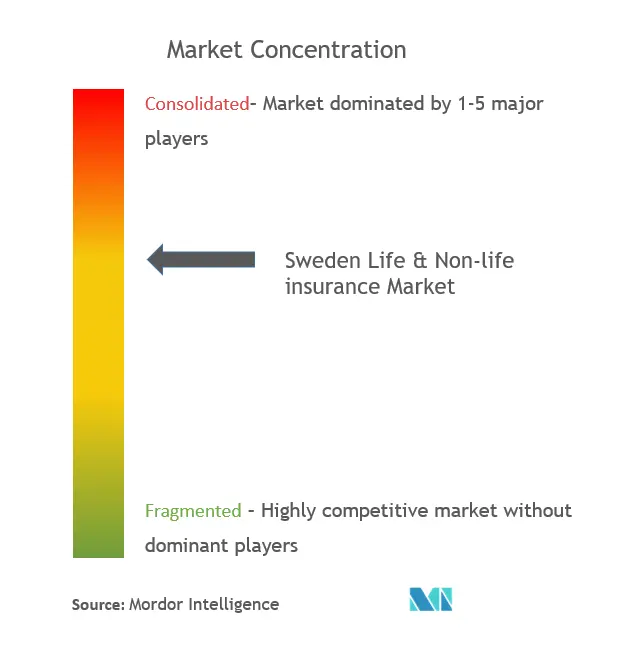 スウェーデンの生命保険・損害保険市場集中度