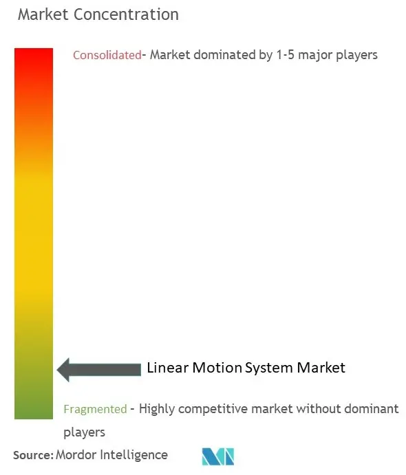Concentração de mercado de sistemas de movimento linear