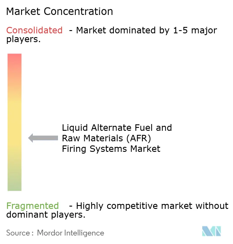 Concentración del Mercado de Sistemas de Combustión de Combustibles Alternativos Líquidos y Materias Primas (AFR)