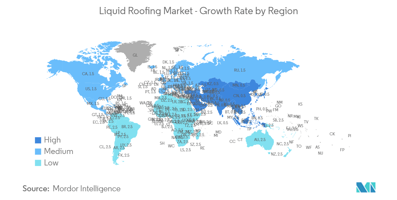 Liquid Roofing Market - Growth Rate by Region