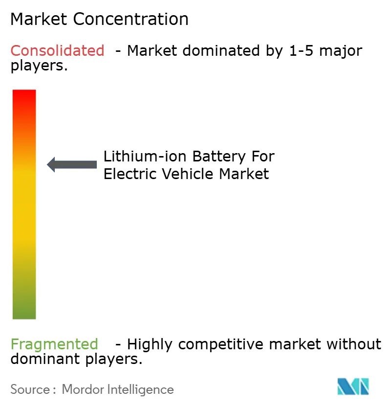 Lithium-ion Battery For Electric Vehicle Market Concentration