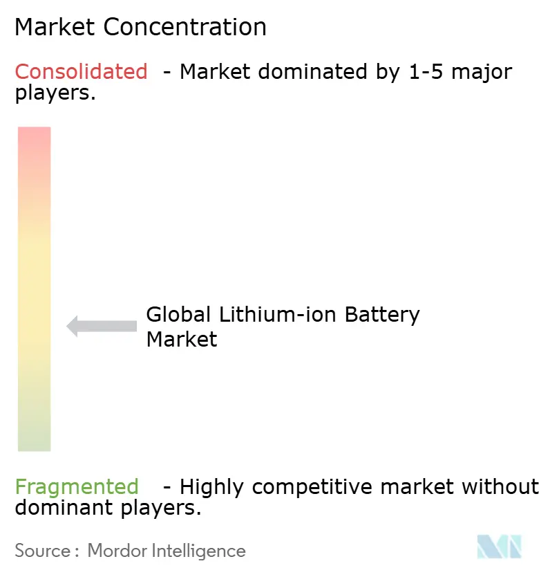 Global Lithium-ion Battery Market Concentration