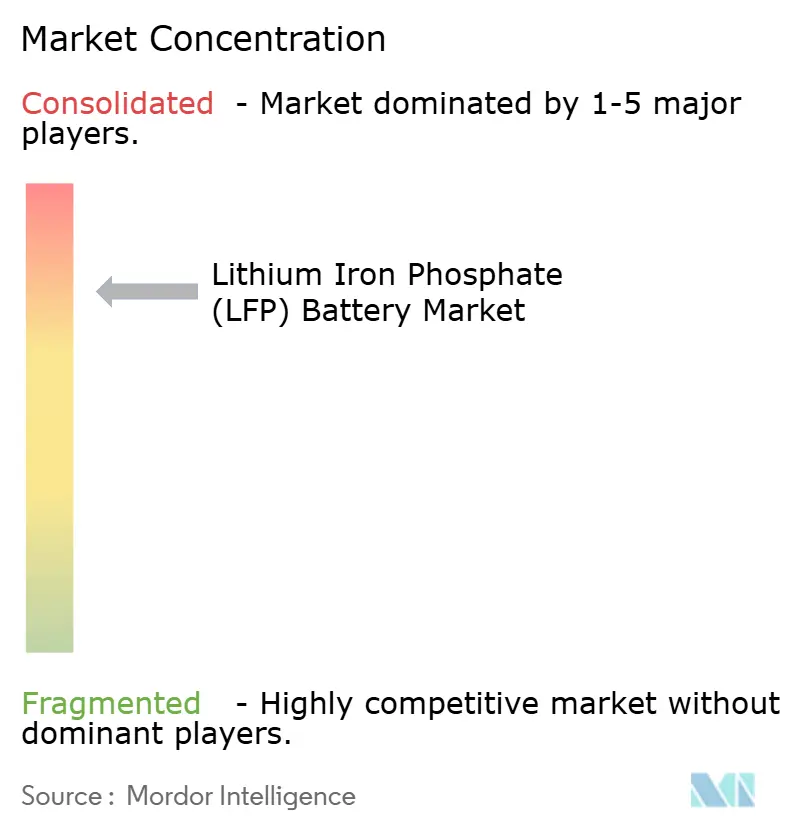 Marktkonzentration im Lithium-Eisenphosphat (LFP)-Batteriemarkt