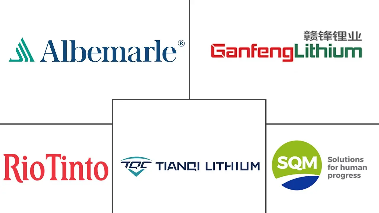 Major players in Lithium industry