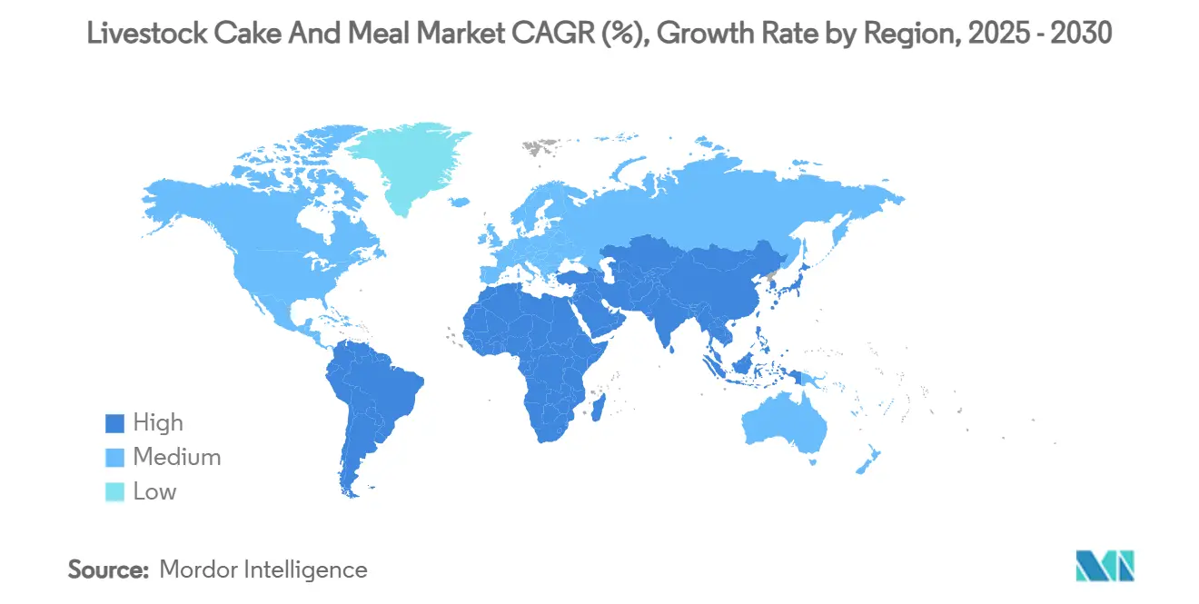 Livestock Cake And Meal Market CAGR (%), Growth Rate by Region