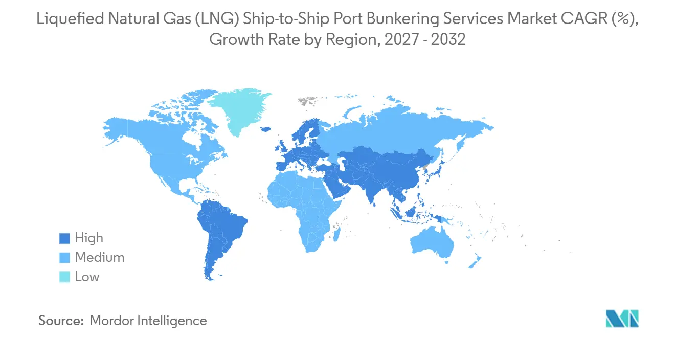 Liquefied Natural Gas (LNG) Ship-to-Ship Port Bunkering Services Market Growth Rate by Region