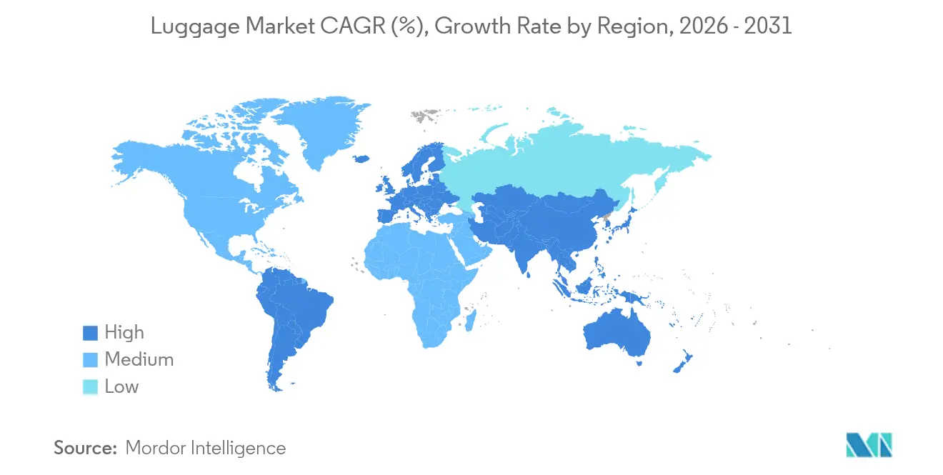 Luggage Market CAGR (%), Growth Rate by Region