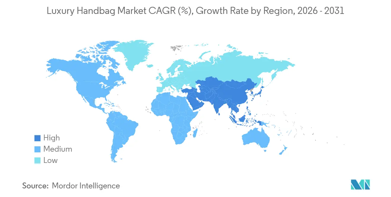 Luxury Handbag Market Growth Rate by Region